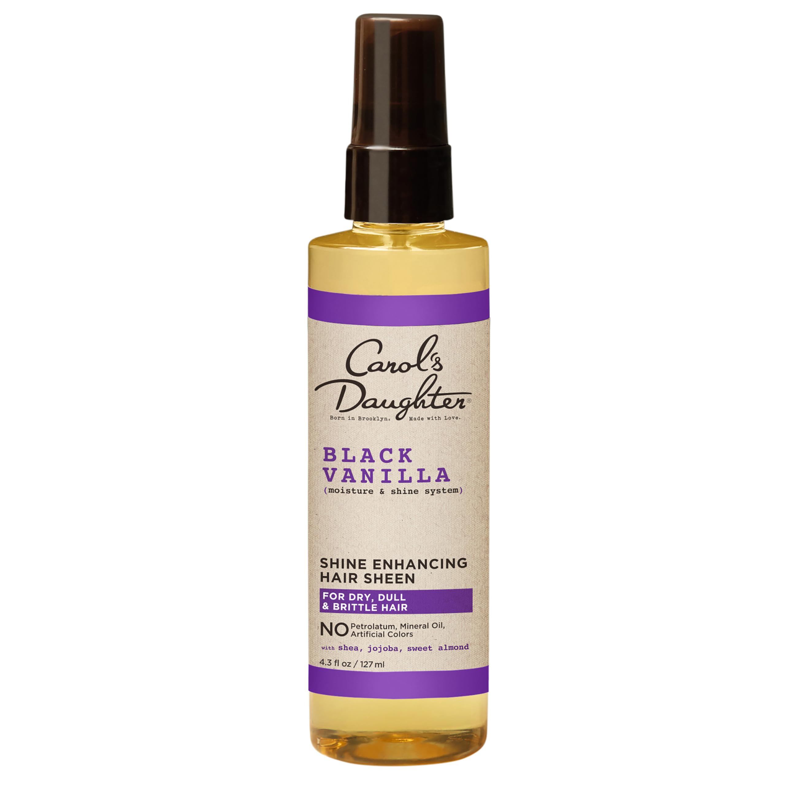 Amazon.com: Carol's Daughter Black Vanilla Hair Sheen for Curly, Wavy or  Natural Hair, Hair Shine Spray and Moisturizer For Dry, Dull or Brittle  Hair, 
